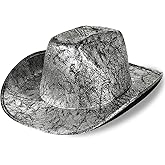 Jococs Silver Cowboy Hat Cowgirl Hat Costume Funny Hats Cosplay for Party