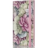 Airkit Boho Floral Checkbook Cover for Personal, PU Leather for Women | Check Book Holder, with Elastic Band, Pen Holder &amp; Transparent PVC Divider for Duplicate Checks