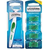 Ultra Clean Access Flosser for Hard-to-Reach Back Teeth, Reusable Floss Handle with 28 Disposable Mint Refill Heads, Long Handle Flossing Tool for Adults