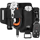 EDC Multitool Sheath for Belt - Compact Knife and Flashlight Holster for Daily use - Leatherman Sheath for Men - Handmade Leather EDC Tool Organizer - Belt Pouch for Work - CatchandCraft