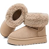 Iarus Winter Boots for Women Platform Snow Boots Fuzzy Womens Ankle Booties Comfortable Short Mini Boot