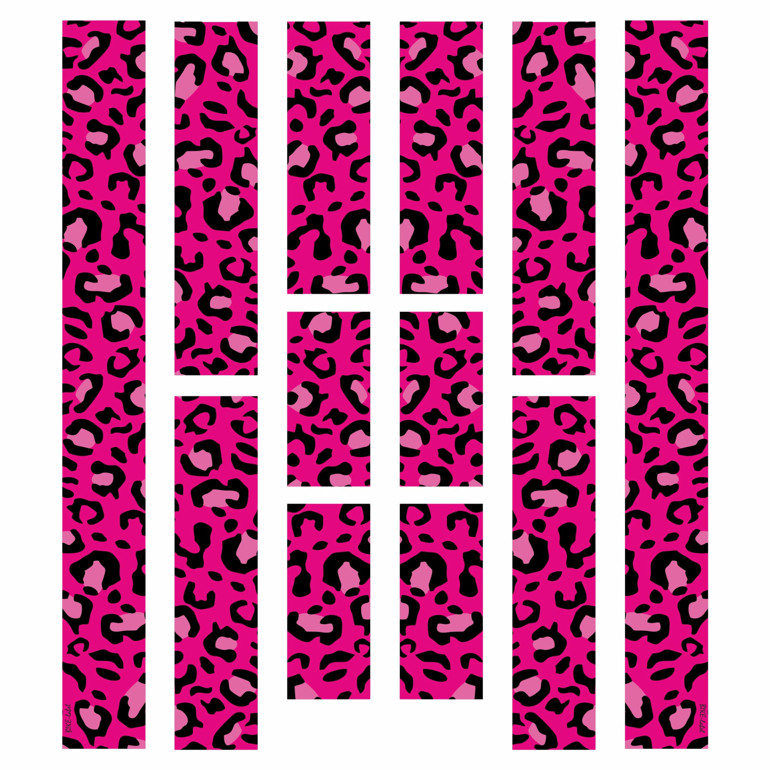 BIKE-label X400120VA Bicycle Frame Sticker Set XL Sticker Set E-Bike Pink Leo