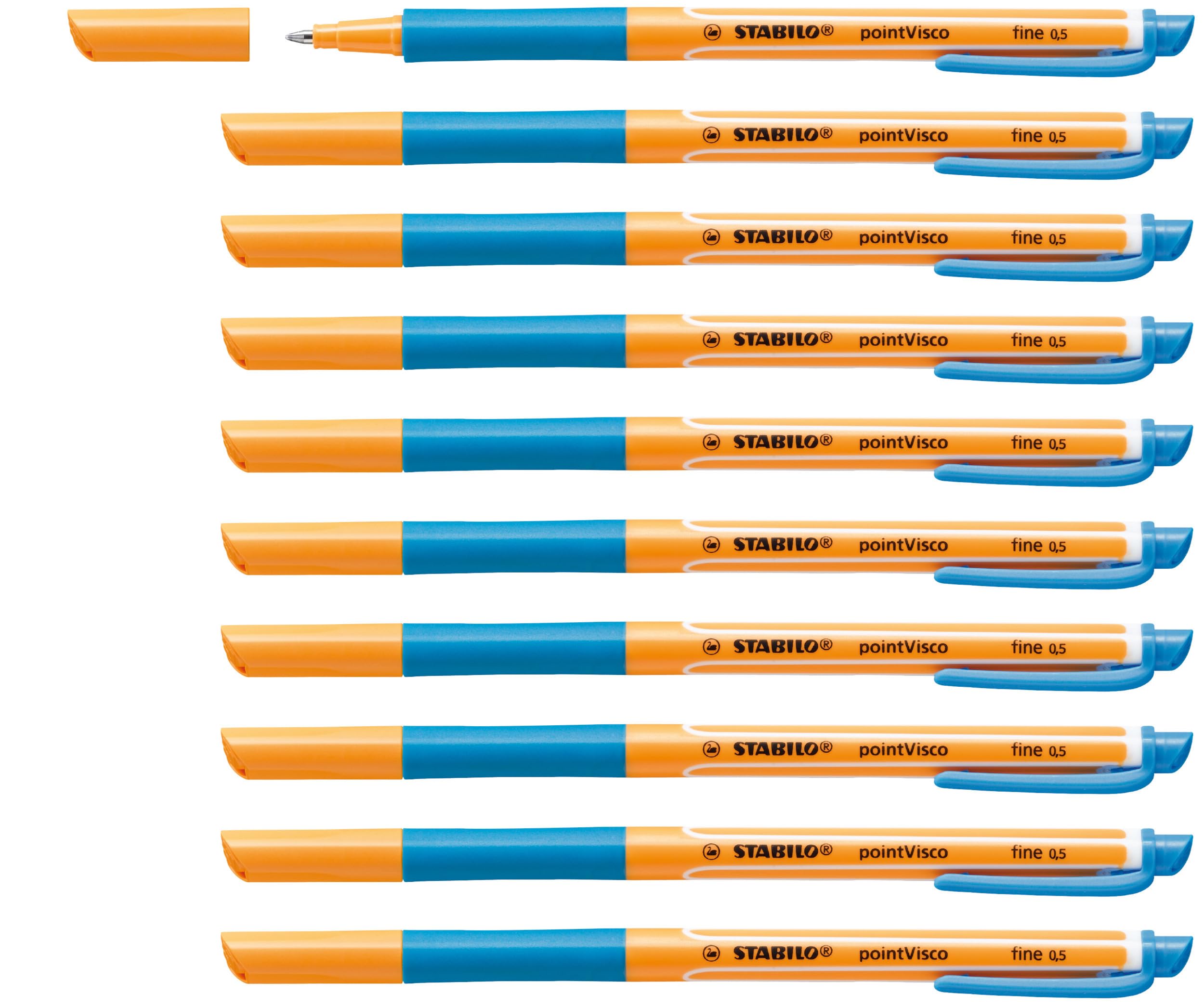 STABILO Gel Rollerball pointVisco Box of 10 Azure
