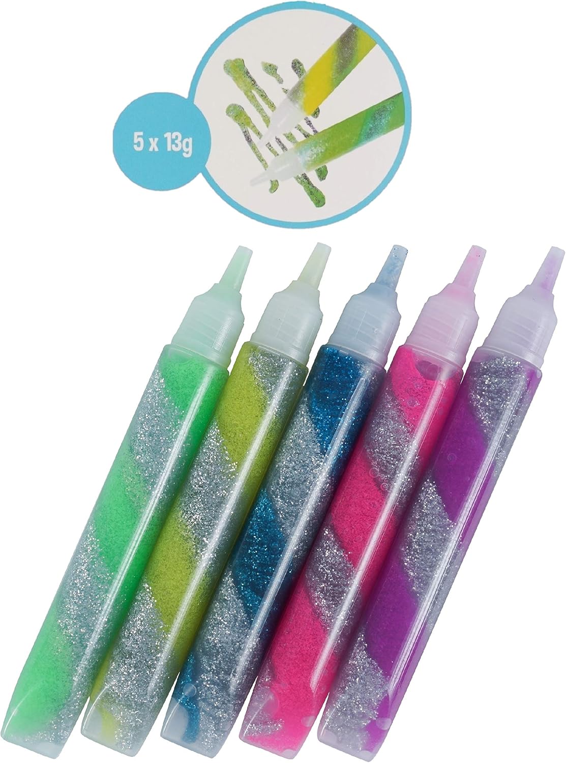 Sense 10972 Glitter Glue and 3D Glitter Glue Pens for Children Kids