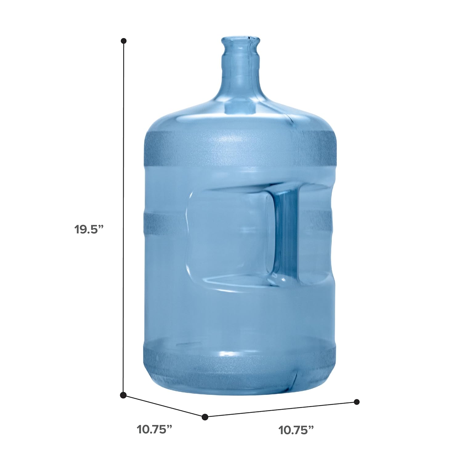 5 Gallon Pc Plastic Crown Cap Water Bottle Container Reusable Jug