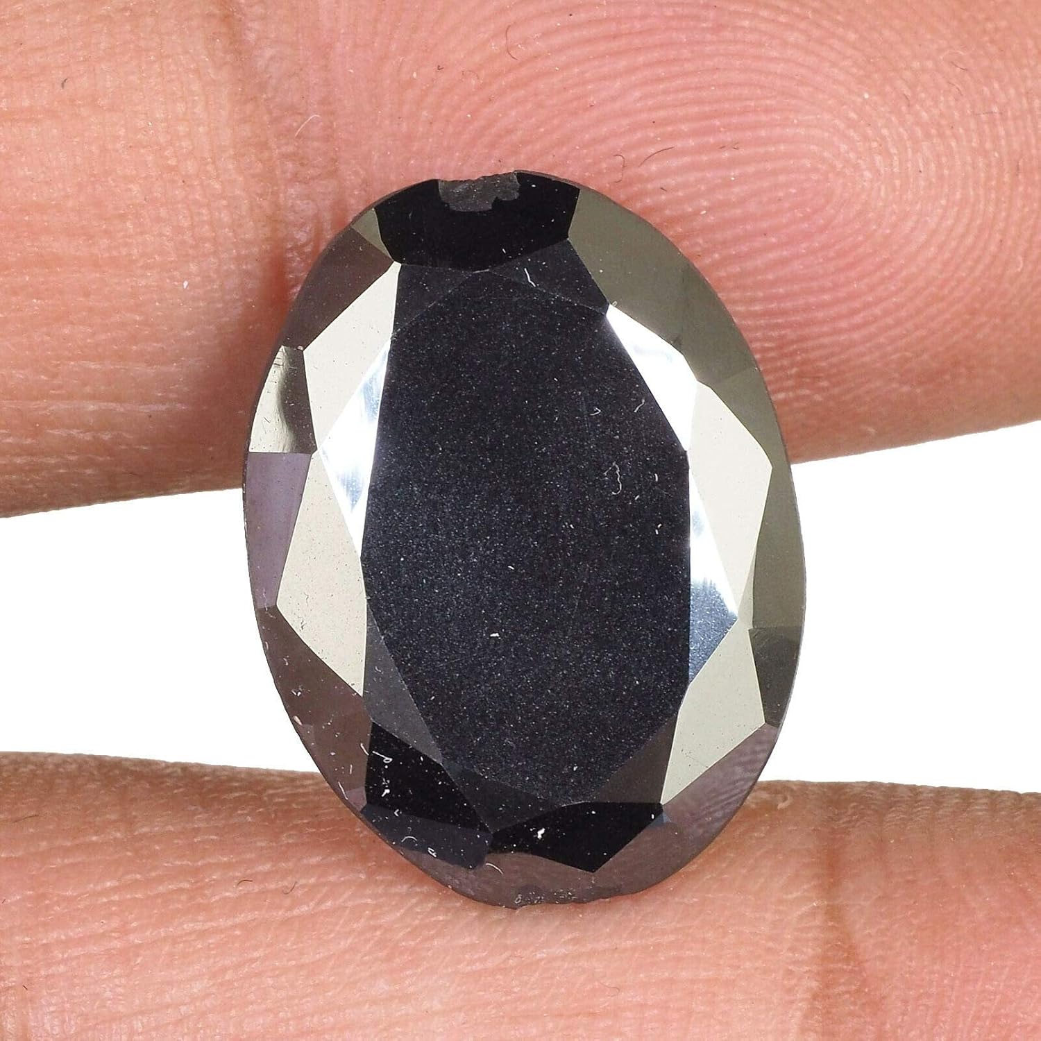 Black Moissanite Diamond 10.50 Cts 18.68mm/14mm Oval Cut AAA Quality