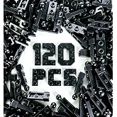120 Piece Building Ball Joints Bulk, Black Plate Special 1x2 with 5.9mm End Cup and Towball, Compatible with Lego Parts and Pieces
