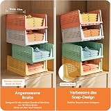 BTGGG 4 Pack Wardrobe Storage Organiser Mix Colors Stackable Drawers view 6