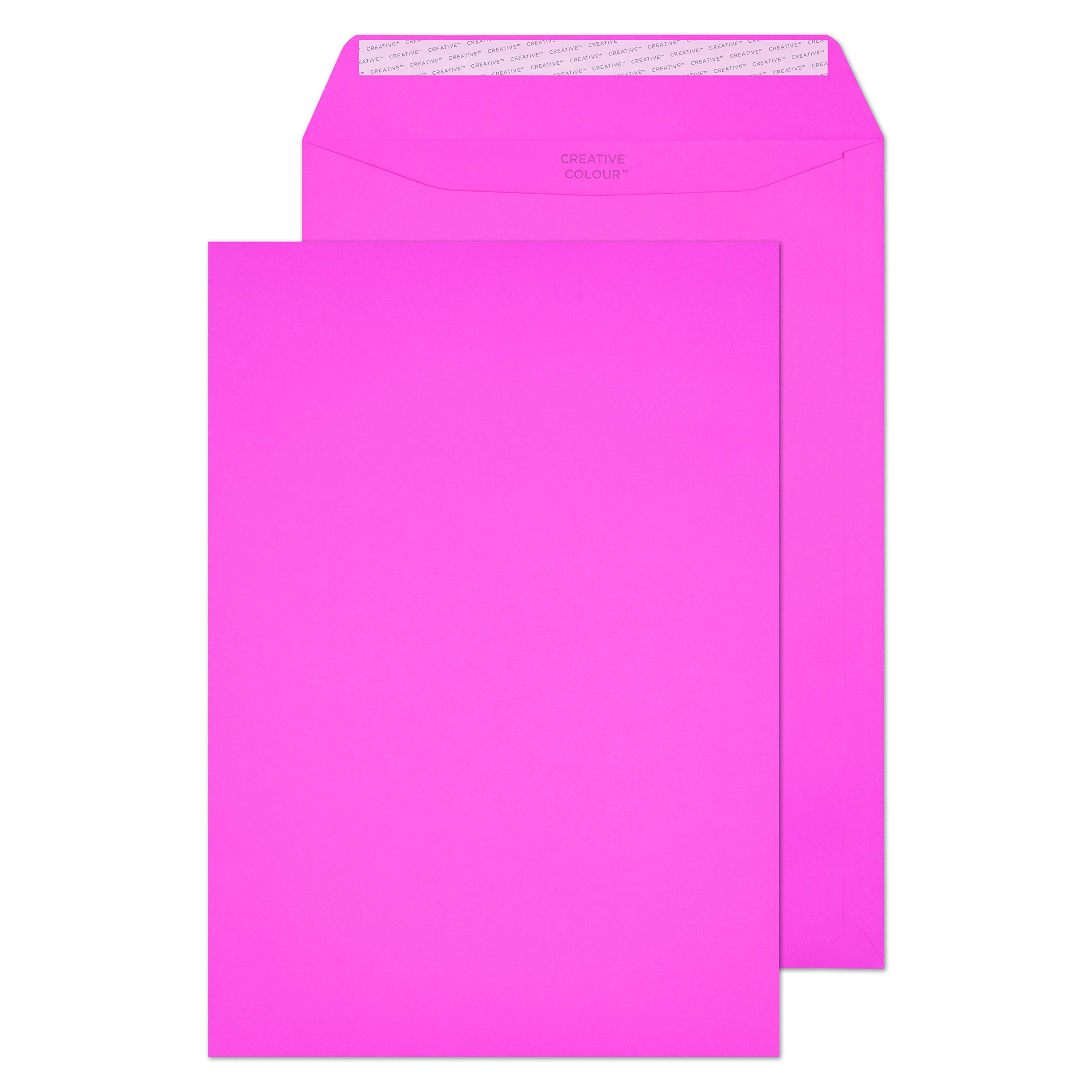 Blake Creative Colour C4 229 x 324 mm 120 gsm Peel & Seal Wallet Envelopes (63402) Flamingo Pink - Pack of 10
