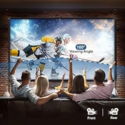 Projector Screen with Stand, Qoolfoto 100 Inch