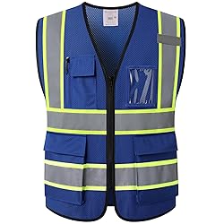 Kazsaifo Reflective Safety Vest for Men Women with