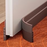Grotheory 2 Pack Door Draft Stopper, Door Sweep, Weather Stripping Seal | Self-adhesive silicone under door draft stopper for windows and garages, blocks drafts, noise, light, dust and bugs
