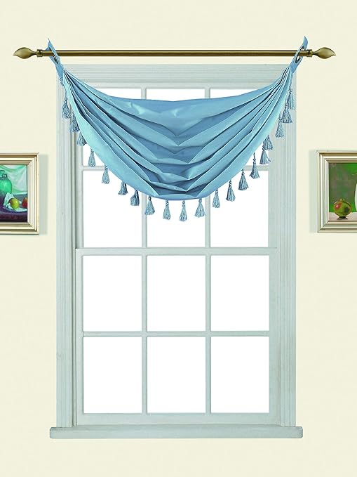 Amazon Com Gorgeoushome M12 Slate Blue 1pc Solid Elegant Faux