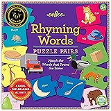 eeBoo: Rhyming Puzzle Pairs, Encourages Critical Thinking Skills in a Fun Way, Perfect for Ages 3 and up, Match the Words tha