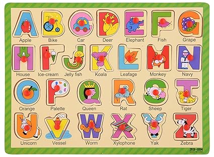 Curtis Toys Wooden Puzzles for Kids (Alphabets)