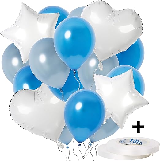 Amazon Com 14 Pcs Dark Blue Balloons Light Blue Balloons And