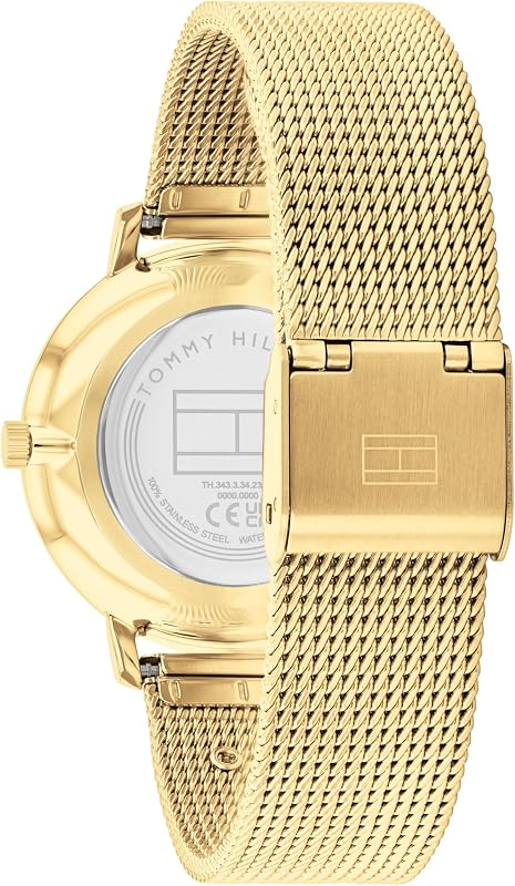 Montre À Mouvement Quartz Deux Aiguilles pour Femme avec Bracelet Milanais en Acier Inoxydable de Couleur Dorée - 1782739