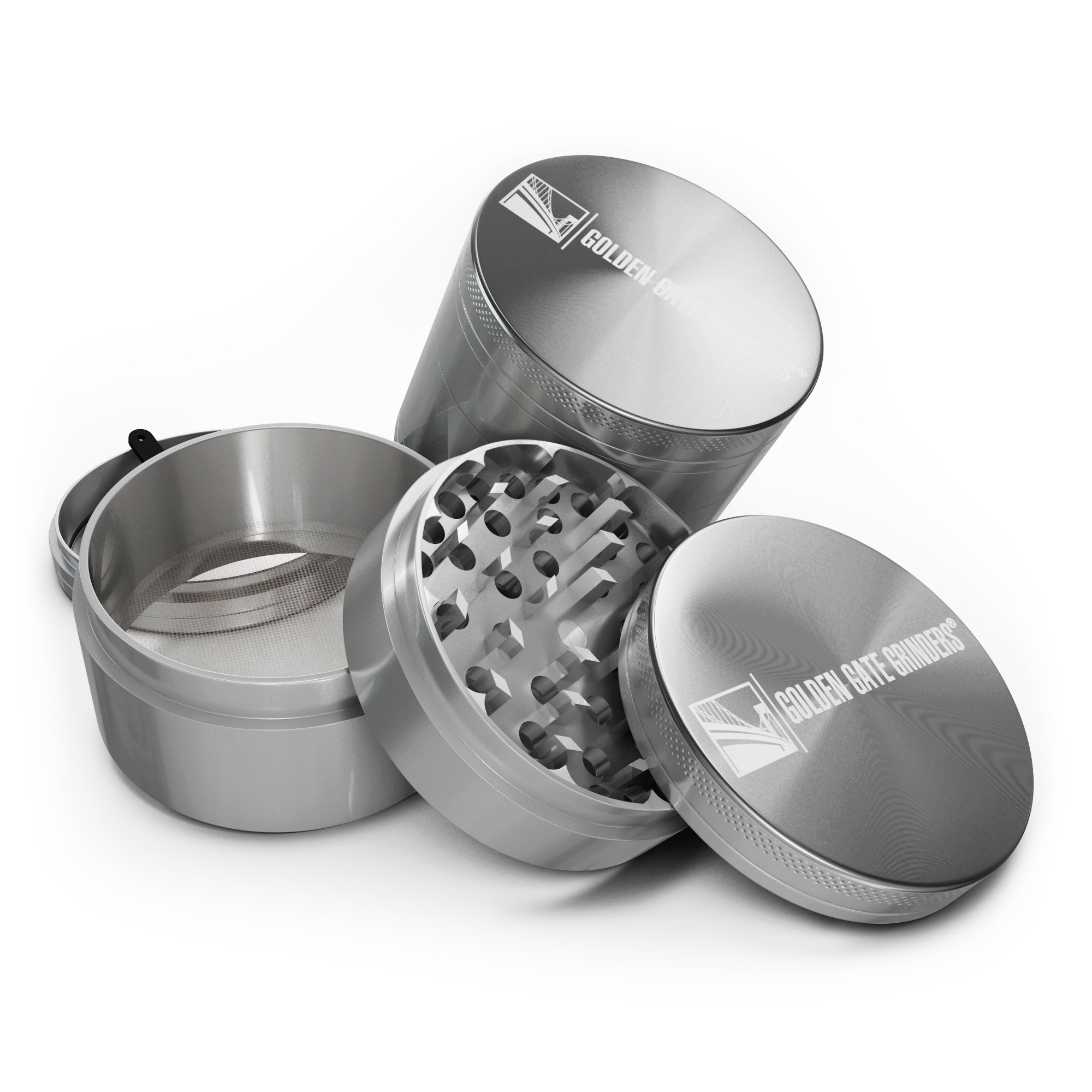 Golden Gate Grinders Herb Grinder 2.5 Inch Ultimate 4piece Anodized