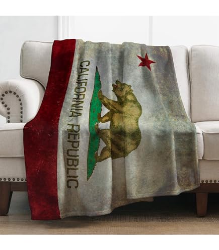 Amazon.com: California Flag Fleece Throw Blanket - 50