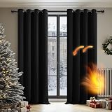 Deconovo Blackout Curtains 52 x 63 Inches Thermal Insulated Eyelet Pair view 2