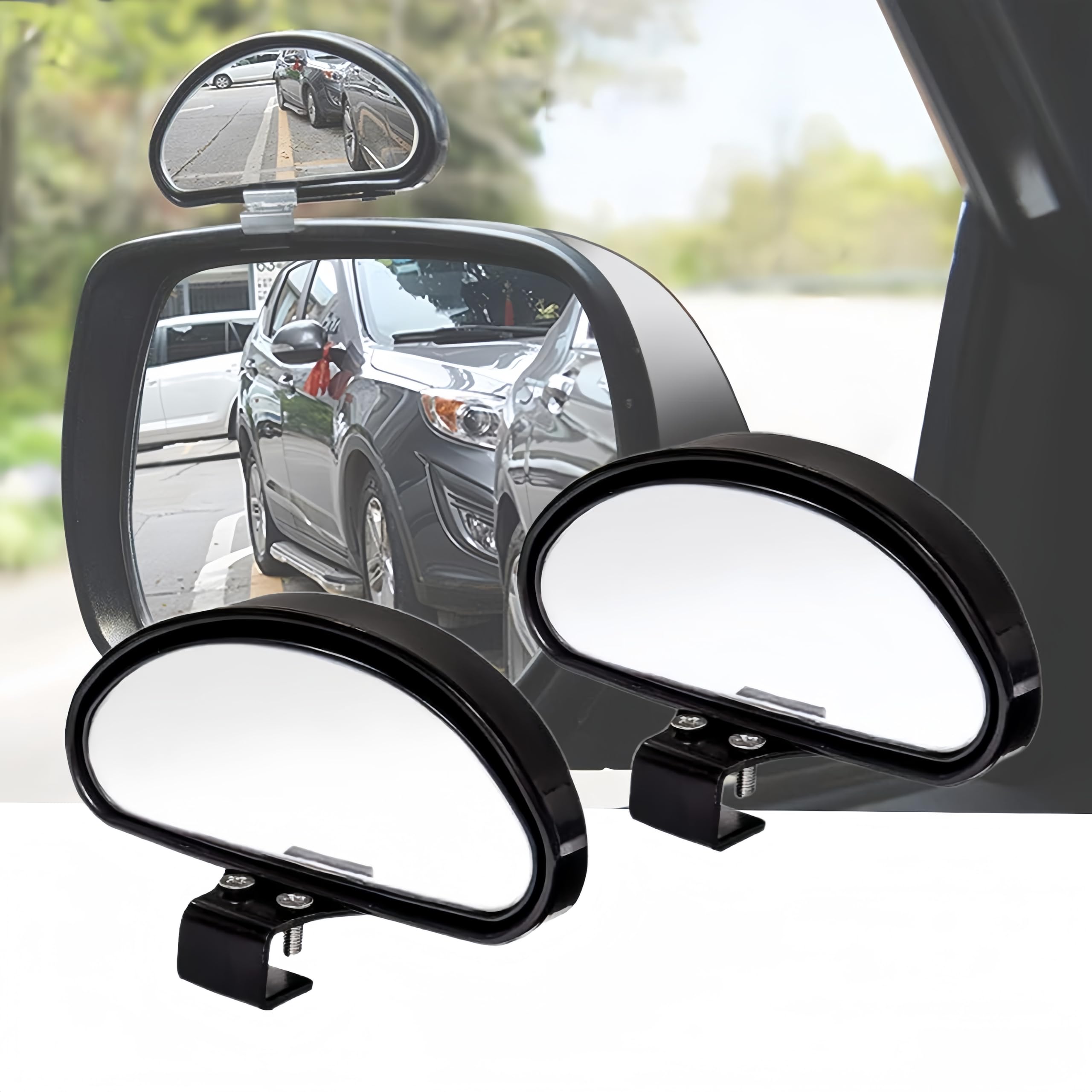 Blind Spot Mirrors for car motorbike 2Pack Right + Left Adjustable Wide Angle Side Rear Mirrors Universal (type1)