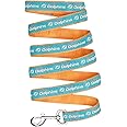NFL PET Leash, Medium, Miami Dolphins Dog Leash, Football Team Leash for Dogs & Cats. A Shiny & Colorful Dog & Cat Leash with Embroidered Team Name/Logo Licensed by the NFL