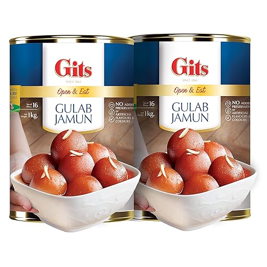 Gits Gulab Jamun Tin 1kg (Pack of 2)