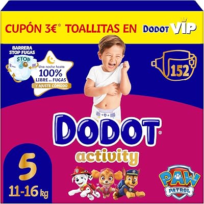 Pañales Bebé Activity Talla 5 (11-16 kg), 152 Pañales, Nuestro Nº1 en Absorción y Comodidad