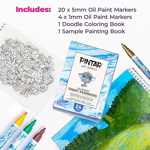 Fabric Paint Pens Oil Based Sharpie On Fabric PINTAR 24 PACK