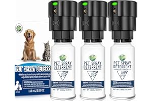 DILOQIO Cat Spray Deterrent System [ 3 Pack] Automatic Cat Deterrent Spray, Motion Activated System for Cats & Dogs Odorless Pet Deterrent, Senses Pets Up to 3 Feet Away, Friendly & Safe Pet Deterrent Spray