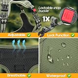 HEELE Dog Harness No Pull Front Back Clips Reflective Adjustable Size M Green view 5