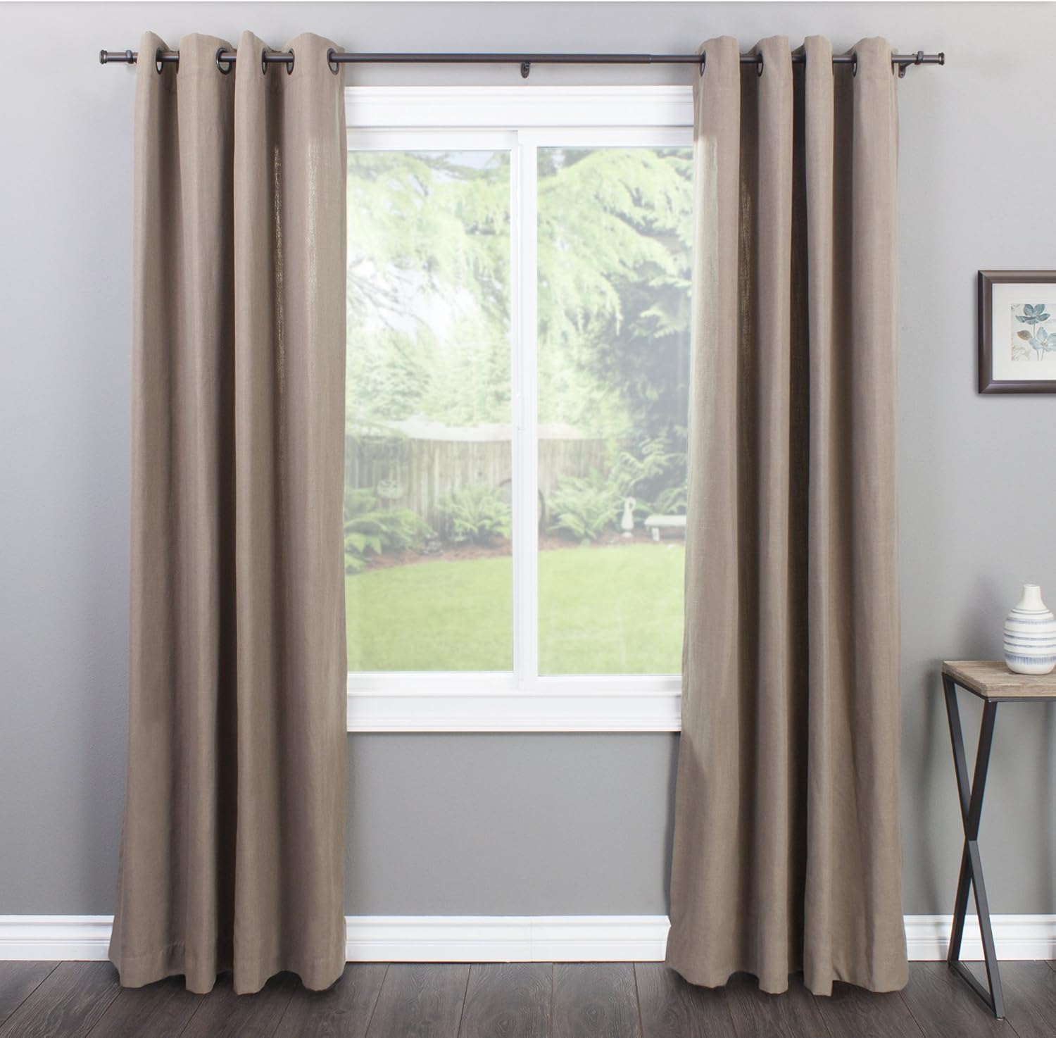 Decopolitan End Cap Drapery Rod Set, 72 to 144-Inch, Toasted Copper: Home & Kitchen