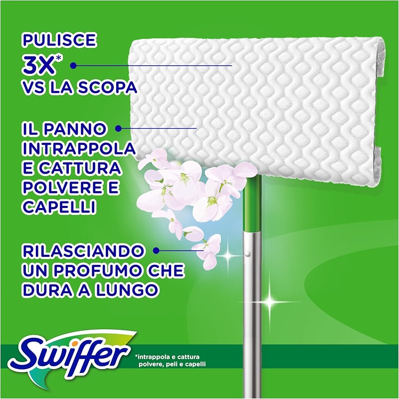 Dry, Ricarica Microfibra Catturapolvere, 90 Panni + 3 Lavapavimenti — foto 3 di 6