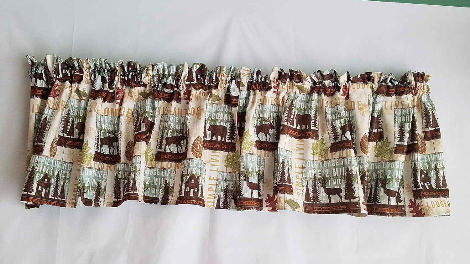 Amazon Com Rustic Valance Curtains Kitchen Curtains Lodge Cabin