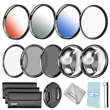 Neewer Kit de Filtro y Accesorios de Lente 52MM para Nikon D3200 ...