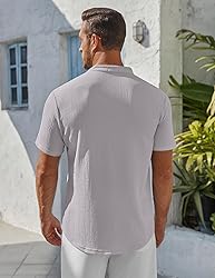COOFANDY Men's Casual Henley Shirt Short Sleeve