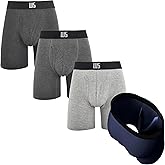 Warriors & Scholars Chafe Safe Pouch Modal Boxer Briefs For Men Pack, Ultra Soft, Breathable, Buldge Enhancing Mens Underwear