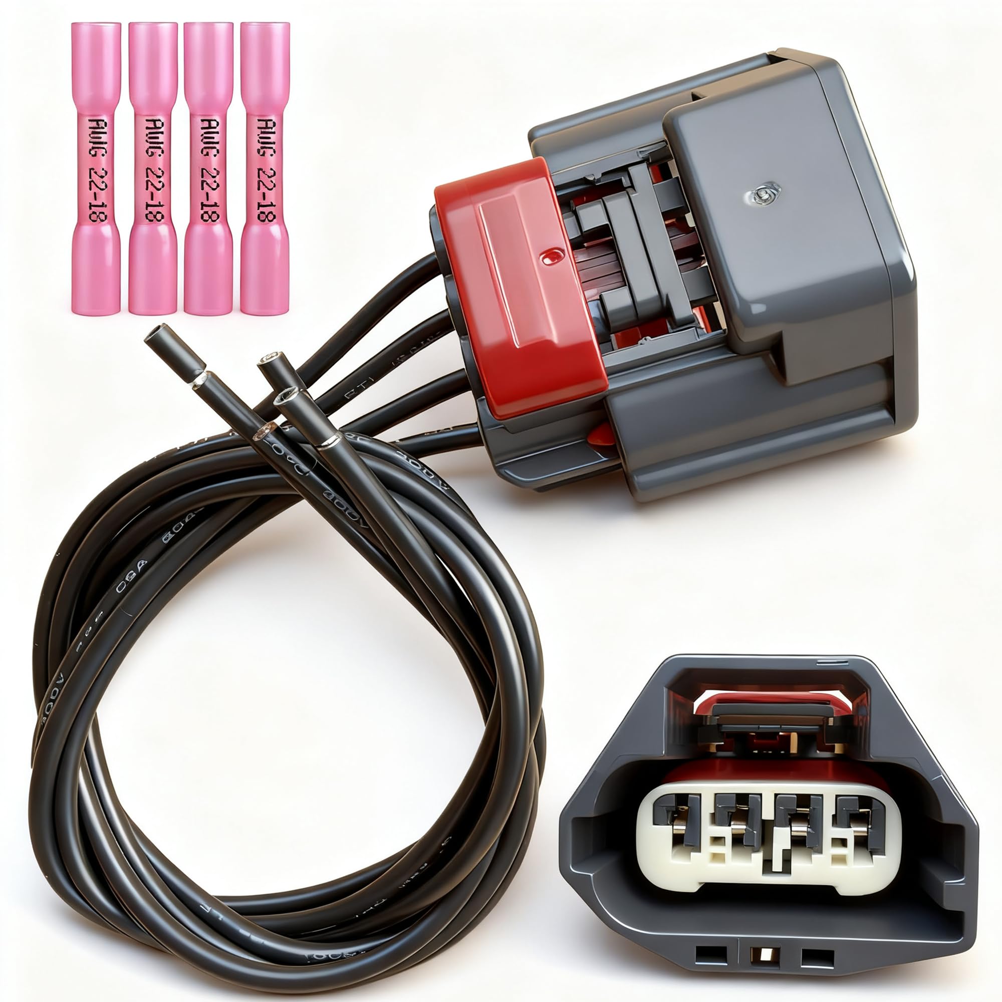 Photo 1 of Automotive Electronic Wiring Harness 3U2Z14S411UA/S1784,Connector for Map Sensor/Fuel Pressure Sensor and More,Fit for Ford F-150(10-04)/Mazda 3(13-04)/Mercury Sable(05-04)/Lincoln LS(06-02) and More