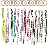 FANEVER 13/20/30 Pack Paracord Keychain Rope Bag Charms Colorful Braided Charms for Key Chain Purse Backpack Handbag