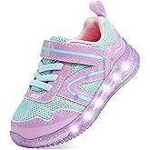 AMZZPIK Light Up Shoes for Boys Girls Toddler LED Flashing Sneakers Breathable Sport Walking Shoes for Kids
