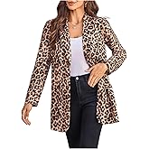Floerns Women's Casual Long Sleeve Graphic Colorful Blazer Work Suit Jackets