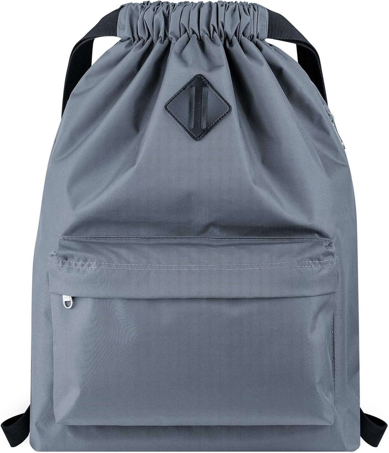 Vorspack Drawstring Backpack Water Resistant String Bag Sports Gym Sack with Side Pocket for Men Women