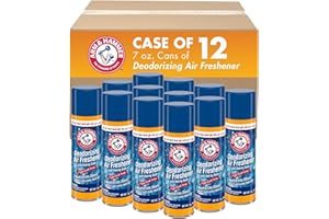 Arm & Hammer Baking Soda Air Freshener, Light Fresh, 7 Oz Aerosol Spray, 12/Carton