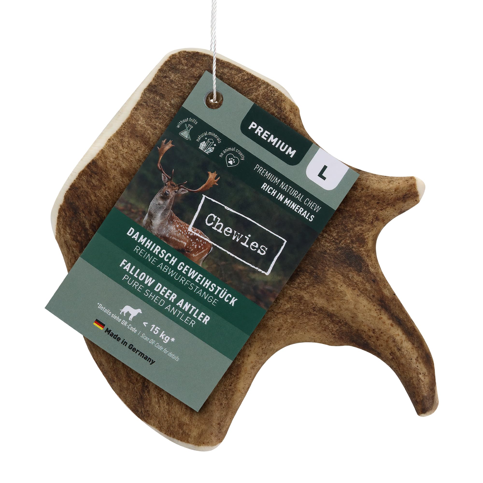 Chewies Deer Design Snack Antlers Size L (120 g) Pack of 1 x 0.12 kg