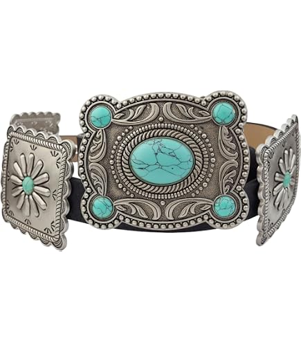 1831 Women\'s Large Cross Concho, Tan Berry Cross Concho | Montana Leather Company main image 4