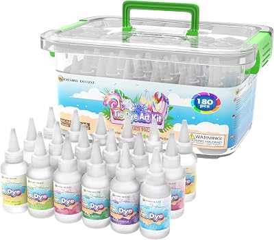 Desire Deluxe Tie Dye Kit – 18 Colors Ink Dye Kit 180pc Complete Set