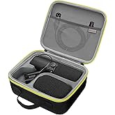 YOTESO Shure SM7B and Podcast Microphone Case - Hard EVA Material, Bi-Directional Zipper, Compact Size for Easy Travel - Fits