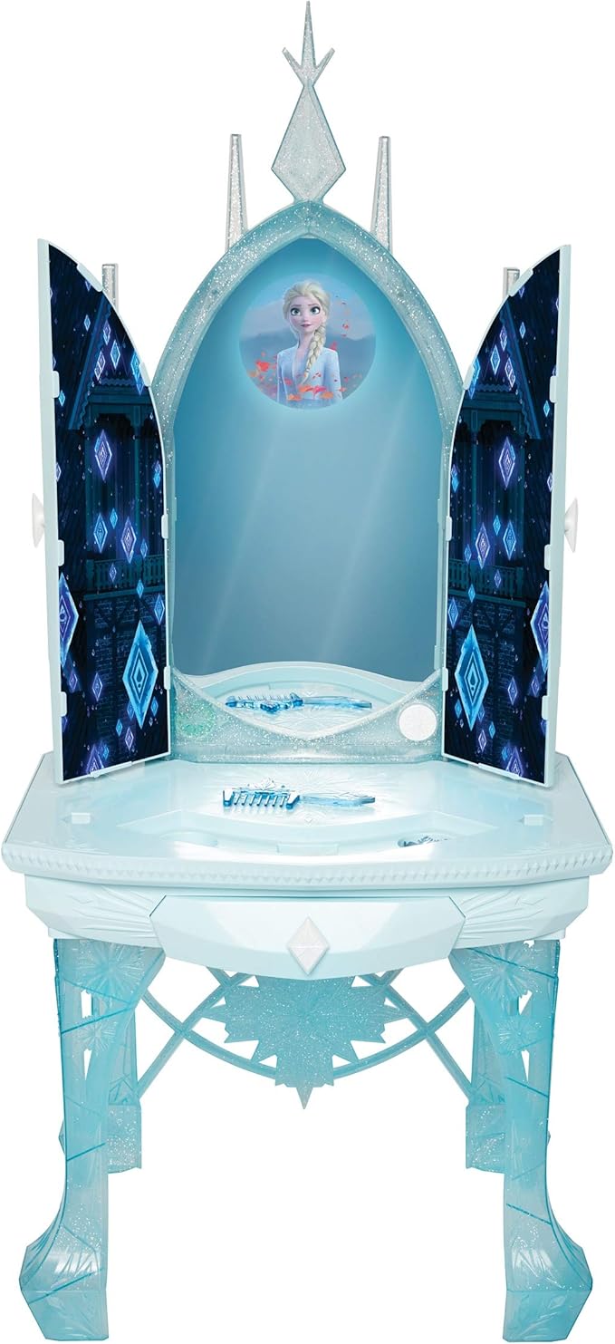 Amazon.com: Disney Frozen 2 Elsa's Enchanted Ice Vanity, Includes Lights, Iconic Story Moments \u0026 Plays \