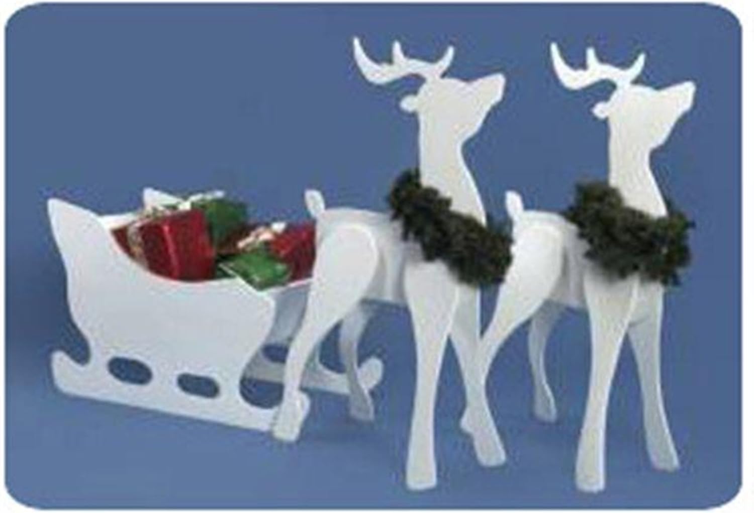 Woodworking Project Paper Plan to Build Proud Reindeer and Sleigh Combo - Seasonal Woodworking Project Plans - 