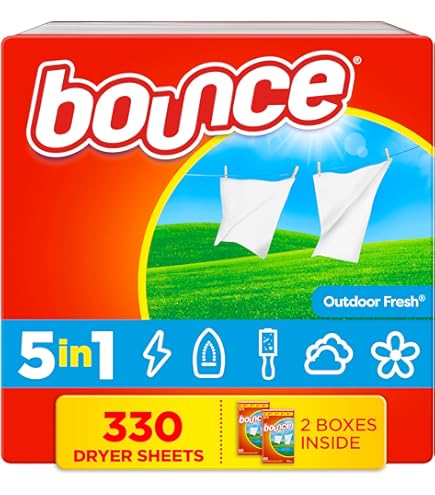 Bounce Hojas Secadoras Antiarrugas – Frescura Al Aire Libre Por 180 Lavados, Suavidad Y Aroma Duradero